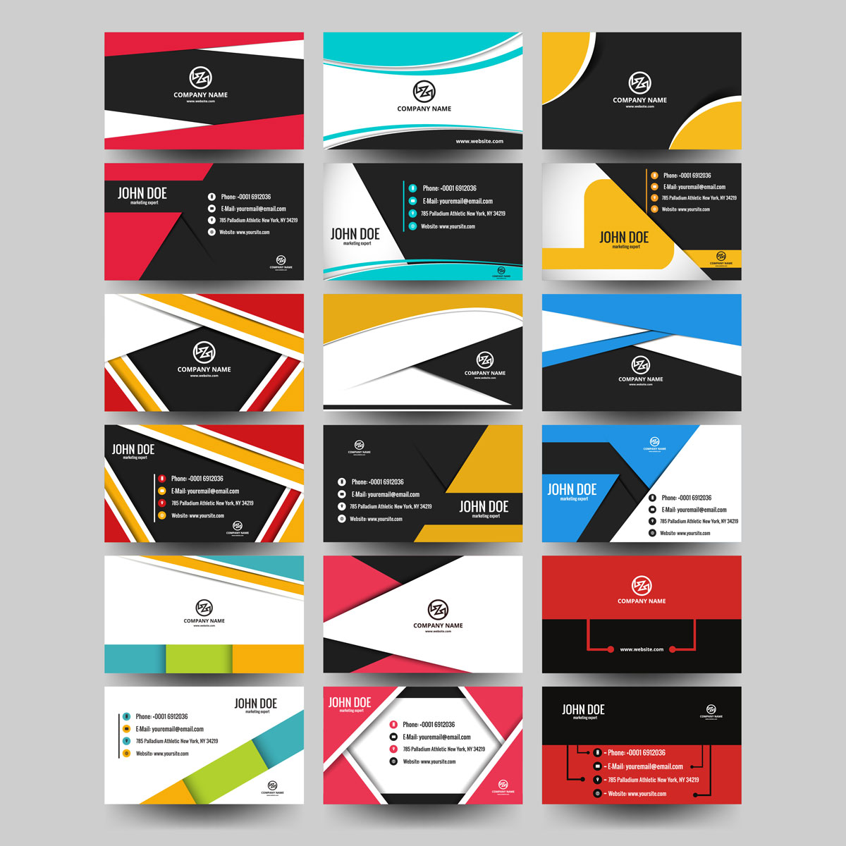 Pacote de flyers e cartões profissionais